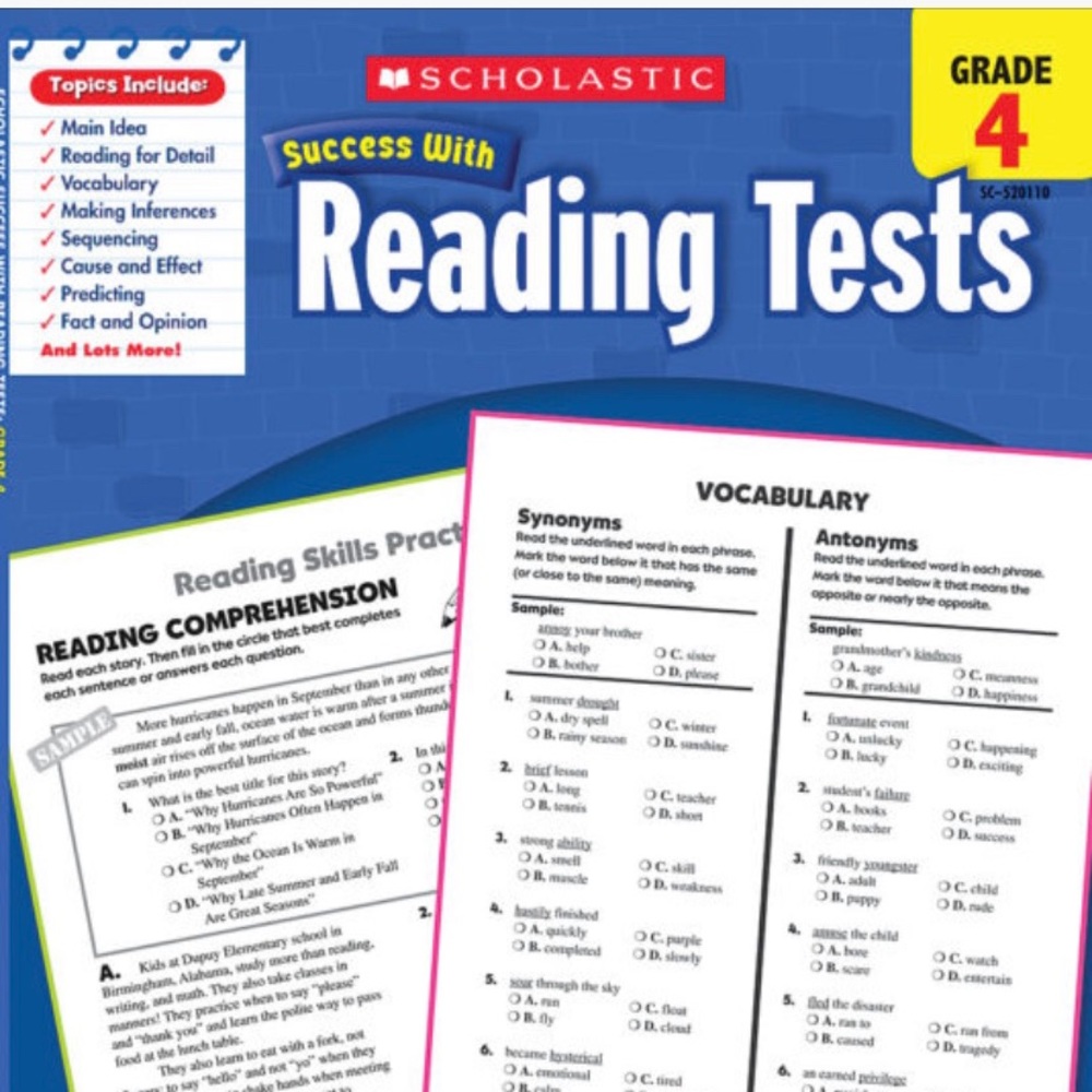 Scholastic Success With Reading Tests: Grade 4